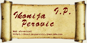 Ikonija Perović vizit kartica